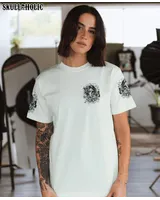 DON'T TRY TO FIGURE ME OUT SKULL LADY - All Over Print , Skull Drawing, Skull Art, Skull Tattoos AOP Unisex Standard T-shirt 2 white s