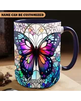 Beautiful Butterfly Personalized Accent Mug