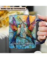 Personalized Couple Hummingbirds Ceramic Accent Mug