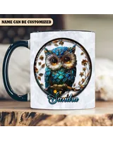 Personalized Beautiful Owl  Accent Mug