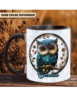 Personalized Beautiful Owl  Accent Mug