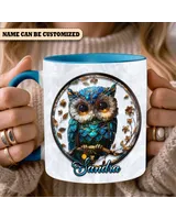 Personalized Beautiful Owl  Accent Mug