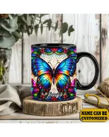 Personalized Butterfly Colorful Accent Mug