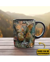 Personalized Butterfly Vintage Accent Mug