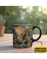 Personalized Butterfly Vintage Accent Mug