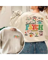 School Psych Sweatshirt, Retro School Psychologist Sweatshirt, School Psych Sweatshirt, Teacher Appreciation, Psychology Shirt Unisex Sweatshirt white s