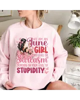 June Girl Shirt June Birthday Tee Gift For Birthday Girl June Birthday Gift Birthday Party Shirt Gift For Women Inspirational Gifts Unisex Sweatshirt white s
