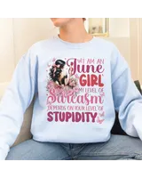 June Girl Shirt June Birthday Tee Gift For Birthday Girl June Birthday Gift Birthday Party Shirt Gift For Women Inspirational Gifts Unisex Sweatshirt white s