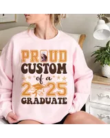 Proud Custom Graduate Sweatshirt,Graduate Costum Shirt,Proud Costum of A 2025 Graduation Gift, Graduation Shirt,Senior 2025 Shirt Unisex Sweatshirt white s
