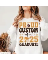 Proud Custom Graduate Sweatshirt,Graduate Costum Shirt,Proud Costum of A 2025 Graduation Gift, Graduation Shirt,Senior 2025 Shirt Unisex Sweatshirt white s
