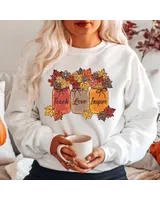 Thankful Floral Fall Teacher Shirt Unisex Premium T-Shirt white s