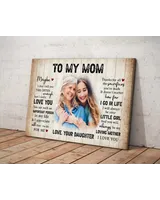 Personalized To My Mom Wall Art, Mom Daughter Home Decor