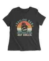 Sailing Dad Like A Regular Dad But Cooler Women's Premium Slim Fit Tee black s
