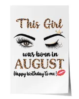 Womens August Birthday Leopard This Girl Was Born In August