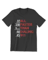 All Faster Than Dialing 911 (on Back) Men's Premium Tshirt black s