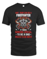 Any Man Can Be A Firefighter Men's Standard T-Shirt black s