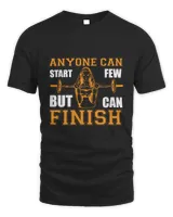 Anyone can start but  few can finish Men's Standard T-Shirt black s