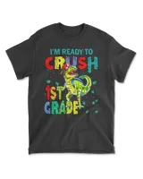 I'm Ready To Crush First Grade Dinosaurs Back To School Funny Men's Standard T-Shirt black s