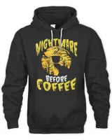 Cool Nightmare Before Coffee  Funny Halloween Costume Gift T-Shirt
