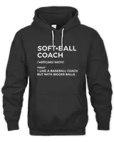 Funny Softball Coach Tshirt Gift - Softball Coach Tee Unisex Hoodie black s