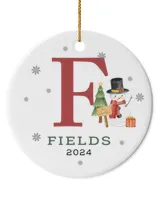 Fbus02147 Fields OR1 Circle Ceramic Ornament (US) white one-sided 1pcs