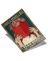 That's What I Do I Read Books And I Know Things Poster and Canvas Satin Portrait Poster (24x36in) white 24x36in