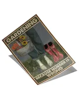 Gardening Because murder is wrong Satin Portrait Poster (24x36in) white 24x36in