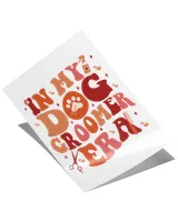 In My Dog Groomer Era Sweatshirt, Custom Dog Groomer Sweatshirt, Pet Groomer Shirt, Personalized Dog Groomer Sweatshirt, Dog Lover Gift Satin Portrait Poster (16x24in) white 16x24in