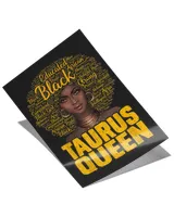 Taurus Queen Black Woman Afro Natural Hair African American T-Shirt Satin Portrait Poster (12x18in) black 12x18in