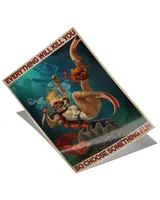 home decor wall posters girl diving choose something fun vertical poster ideal gift