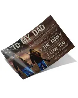Hunting To My Dad So Much Of Me Satin Landscape Poster (18x12in) black 18x12in