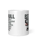 Intelligent dog pitbull shirt White Mug white 11oz