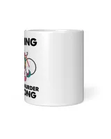 cycling because murder is wrong White Mug white 11oz