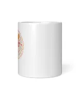 Teacher Circle Floral Traits TypographyTeachAha2104 White Mug white 11oz