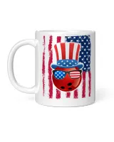 Bowling Ball American Flag 4th of July Funny394 bowler