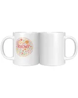 Teacher Circle Floral Traits TypographyTeachAha2104 White Mug white 11oz