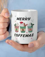 Coffee Lover Merry Christmas Coffee Mug White Mug white 11oz