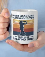 In my head I'm playing golf White Mug white 11oz