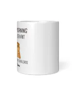 Dogs Cats Good Morning Human Servant Personalized Mug, Gift For Dog Lover, Cat Lover White Mug white 11oz