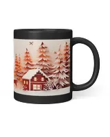 3D Christmas Mug Wrap 22 Black Mug 11oz black 11oz