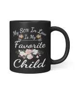 My Son-in-Law is My Favorite Child Ceramic Mug, Funny Mother In Law Coffee Mug, Gift For Mother-in-Law or Father in-Law Birthday Black Mug 11oz black 11oz