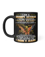 I Am A Grumpy Veteran I Don't Care 1cr Black Mug black 11oz