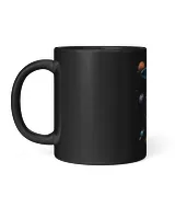 Galaxy Space Ship UFO Alien Universe Comet Common goldfish Black Mug 11oz black 11oz