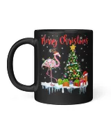 Flamingo Merry Christmas Cute Christmas Light Santa Reindeer Flamingo 253