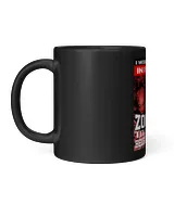 In Front Of Zombies To Save Belgian Malinois Dog Halloween Black Mug 11oz black 11oz