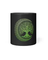 Green Tree of Life Cresent Moon Phases Mandala Yoga Gift