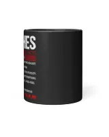HUGHES Black Mug black 11oz