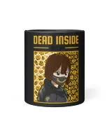 Dead Inside Japanese Sad Anime Girl Soft Grunge Emo Goth30 Black Mug 11oz black 11oz