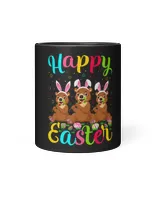 Bear Lover Funny Easter Egg Bunny Bear Happy Easter Black Mug 11oz black 11oz
