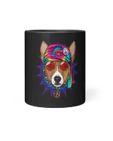 Hippie African Basenji Tie Dye Peace Sign Psychedelic Dog